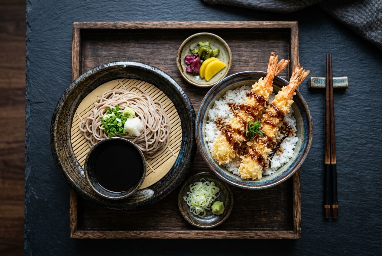 海老天丼セット